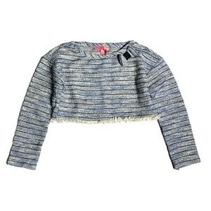 OVS girls 6-7Y tweed cropped long sleeve top